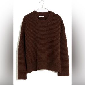 Madewell Elsmere Pullover Sweater - Heather Brown - Size S